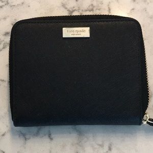 Kate Spade Black Laurel Way Zip Wallet